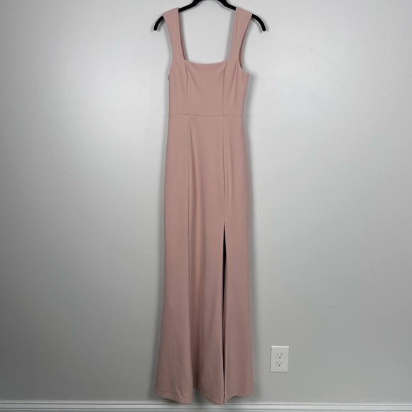 Show Me Your Mumu Paris Gown Bridesmaids Dress Dusty Blush Stretch Size Small - Picture 2 of 9